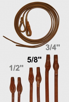 EE Tack - Quick Change Herman Oak Leder Harness Zügel - 5/8 ''
