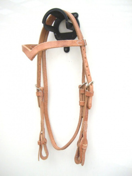 EE Tack Harness Kopfstück - Herman Oak Leather - V -Stirnband - Quick Change
