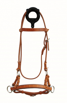 Side Pull - SINGLE LEATHER NOSEBAND - Harness Kopfstück - SOFT PADDED