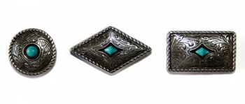 ILC Concho with Chicago Screw - Turquise - 3 versch. Größen (777..-05)