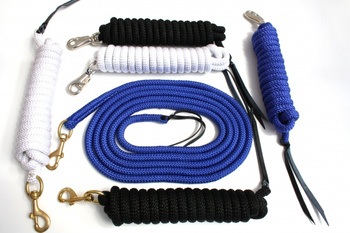 Bodenarbeitsleine - 4,2 mtr. - BRASS oder BULL Snap - Lederenden