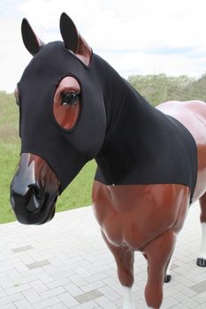 Stretch Hood mit Reisverschluss - Kopf/Hals/Schulter - versch. Größen - SCHWARZ
