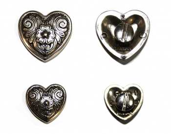 ILC Concho with Chicago Screw - Hearts / HERZ - 2 versch. Größen (7414-06/07)