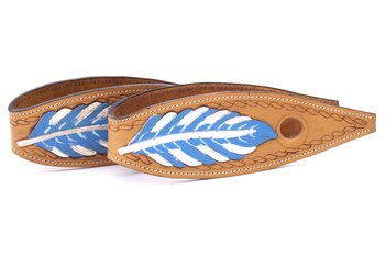 leather slobber bars do wodzy lptrick / z motywem pióra