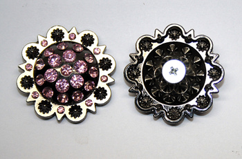 AE Concho - mit Schraube - 1 3/8´´ (35mm) - PINK