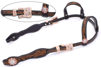 bridle lptrick z kryształkowymi okuciami