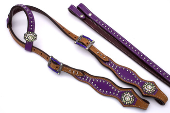 bridle lptrick na jedno ucho / fioletowe