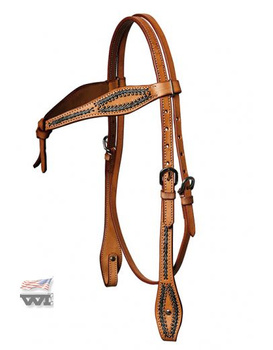 bridle wi natural rawhide braided