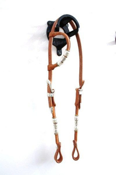 EE Tack KS - HERM. OAK LEATHER - W-131 - Silver Buckle & Roller - Einohr