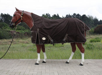 TOUGH HORSE - Regendecke - HALF NECK - 1680D - BRAUN - 74 bis 80