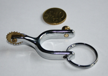 Schlüsselanhänger- Mini-Sporen - SILBER- #30665