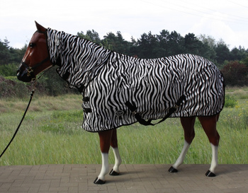 TOP SCORE Fliegendecke mit Halsteil - ZEBRA Design - 76 und 78