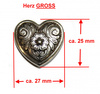 ILC Concho with Chicago Screw - Hearts / HERZ - 2 versch. Größen (7414-06/07)