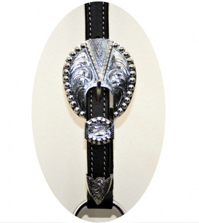 EE Tack Premium Show Halfter - SILBER - mit Führleine - DUNKELBRAUN - COB Size