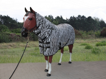 TOP SCORE Fliegendecke mit Halsteil - ZEBRA Design - 76 und 78