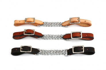 "EE Tack" - Kinnkette - doppelt - US Leder - 3 Farben