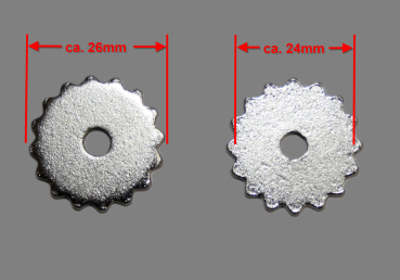 Sporenräder - Paarweise (2 Stück) - Durchmesser 26mm - 2584202