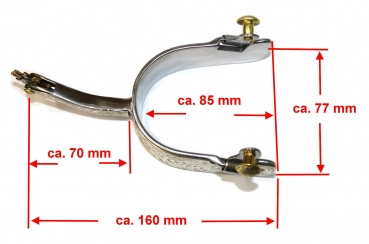 KS SS Engraved Cutting Spurs (35044M)
