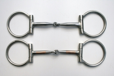 SS Brushed D-Ring Snaffle - Copper Inlay - 5 '' oder 5,5 '' Breite