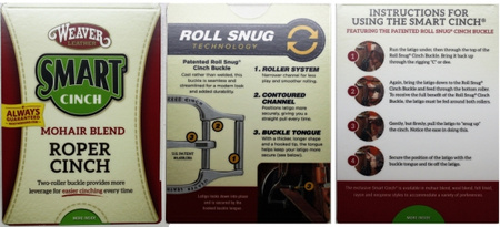 "WEAVER" Mohair  27 Strand Roper Gurt - SS Pro Roller Schnallen - ROLL SNUG - Größe 28" bis 34"