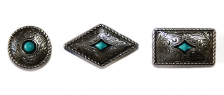 ILC Concho with Chicago Screw - Turquise - 3 versch. Größen (777..-05)