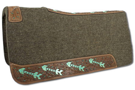 Saddle pad LpTrick turkusowy z wytłaczanym wzorem