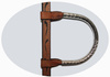 "CE Classic" Show Kopfstück - Sterling Silver Coated - 1 Ohr - AS6016