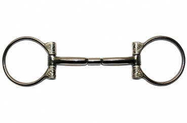 KS SS B. Allen D-Ring Snaffle – SS Roller - 5 '' oder 5,5 '' Breite (20441)