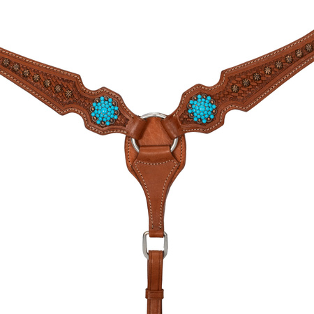 Breastcollar with blue stones