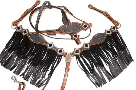 zestaw lptrick bridle + napierśnik z frędzlami