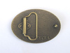 "AE" Belt Buckle - Oval - Flower / Gold