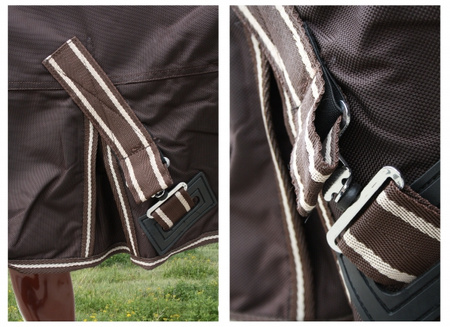 TOUGH HORSE - Regendecke - HALF NECK - MIT Unterdecke (50gr.) - 1680D - BRAUN - 74 bis 78