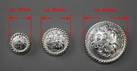 ILC Concho with Chicago Screw - Round / ROPE - 3 versch. Größen (794..-02)