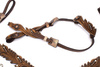 zestaw lptrick bridle + napierśnik / ciemnobrown, z kryształkami