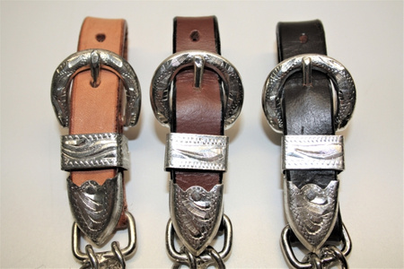 "EE Tack" Kinnketten - Show -  doppelte Kette mit Silber - HELL / MITTEL / DUNKEL