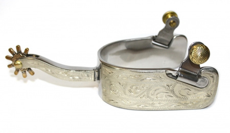 KS SS Engraved Cutting Spurs (35044M)
