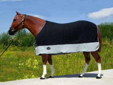 TOP SCORE Abschwitzdecke - SCHWARZ / GRAU - Größe 74" bis 80"