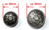 ILC Concho with Chicago Screw - ROUND / FLOWER - 2 versch. Größen (7407-05 u. 7408-06)