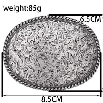 "AE" Belt Buckle - Oval - Barbwire