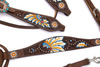zestaw lptrick bridle + napierśnik z wzorem indyjskim