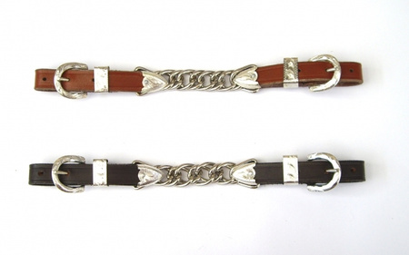 "CE" Kinnkette - Show –  doppelte Kette / Silber - Mittel od. Dunkel