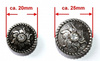 ILC Concho with Chicago Screw - ROUND / FLOWER - 2 versch. Größen (7407-05 u. 7408-06)