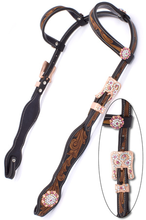 bridle lptrick z kryształkowymi okuciami