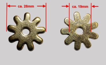 Sporenräder - Paarweise (2 Stück) - Durchmesser 28mm - 258404