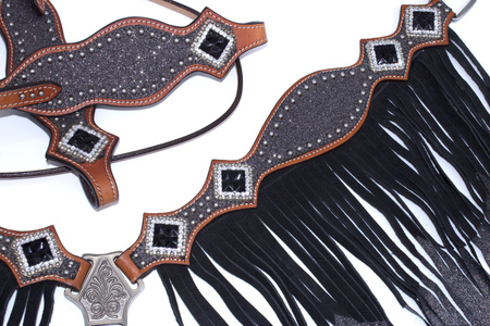 zestaw lptrick bridle + napierśnik z frędzlami