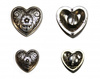 "ILC" Concho with Chicago Screw - Hearts / HERZ - 2 versch. Größen (7414-06/07)