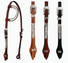 EE Tack Kopfstück - Silber - EE Leather - Quick Change Silver Buckle - Einohr - 3 Farben