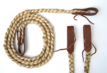 "EE Tack" - Bamboo Roping Reins - Flat Braided