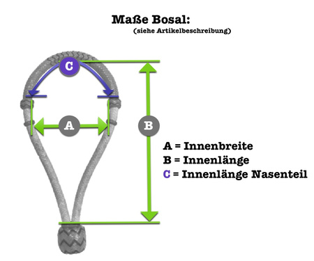 bosal lptrick czarno-white, wykonany z surowej skóry