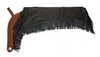 EE Tack Chaps mit BESATZ & Fransen - Premium Soft Glattleder - Schwarz - Reissverschluss